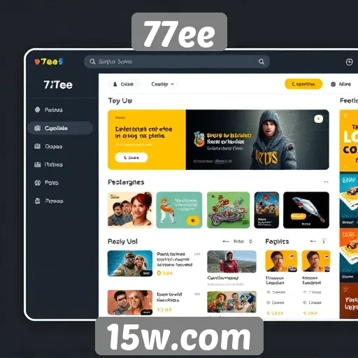 Análise da interface do usuário do site 77ee